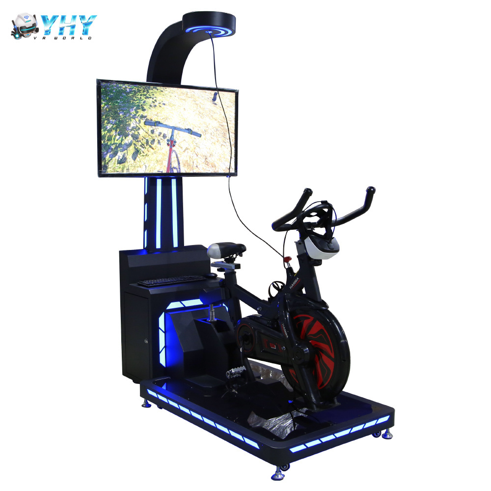 YHY Ajustable Cushion Sports 42 inches Screen Fitness Bicycle 9D Motion Simulator Vr Bike