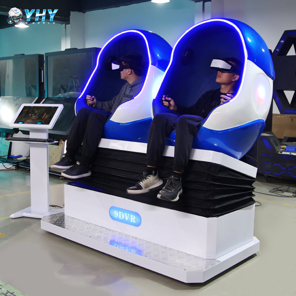 YHY Factory Kids Adults Play Vr Attraction 2 Seats Virtual Reality Cinema Double  9D Cinema Vr Egg Chair