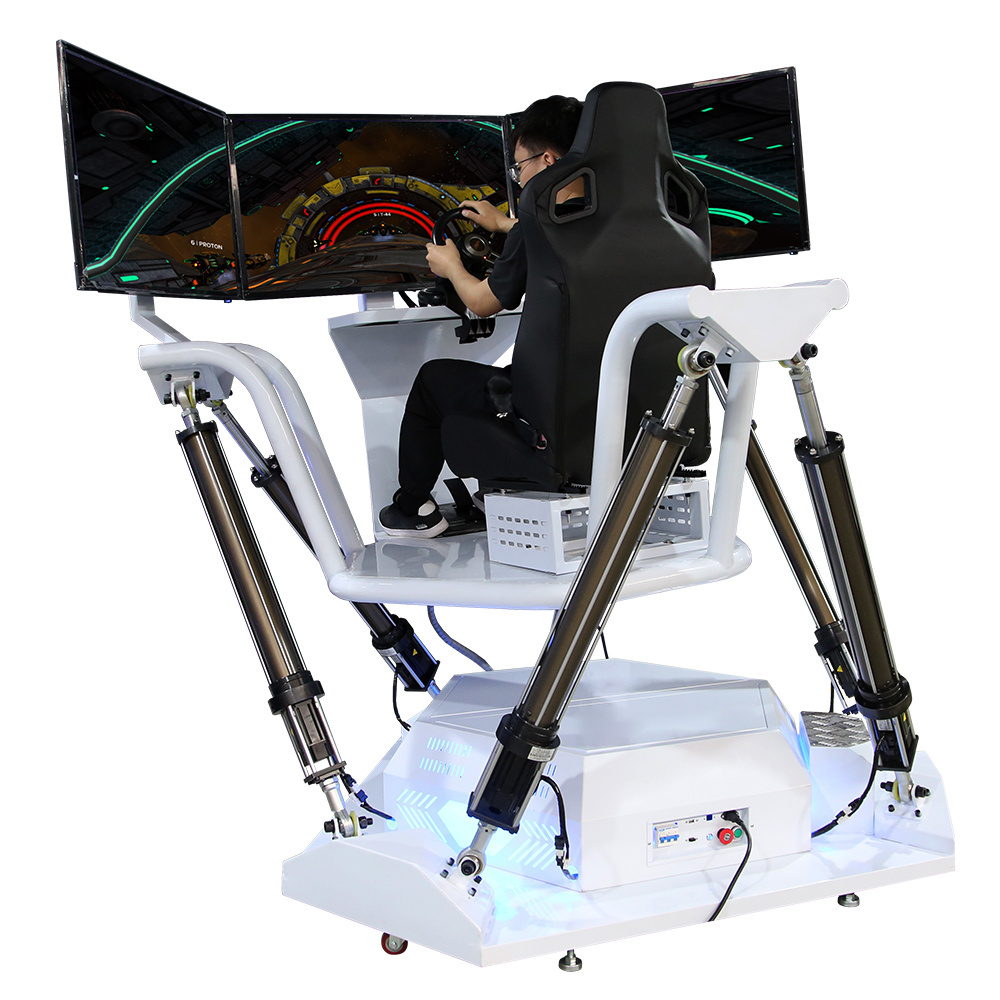 Original Factory Indoor 9d F1 Equipment 3 Screen 6dof Motion Platform Dynamic Car Racing Game Simulator