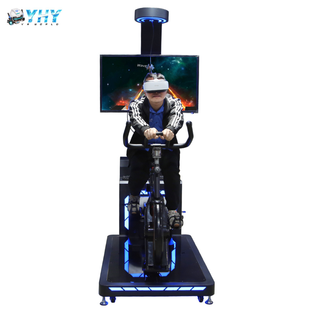 YHY Ajustable Cushion Sports 42 inches Screen Fitness Bicycle 9D Motion Simulator Vr Bike