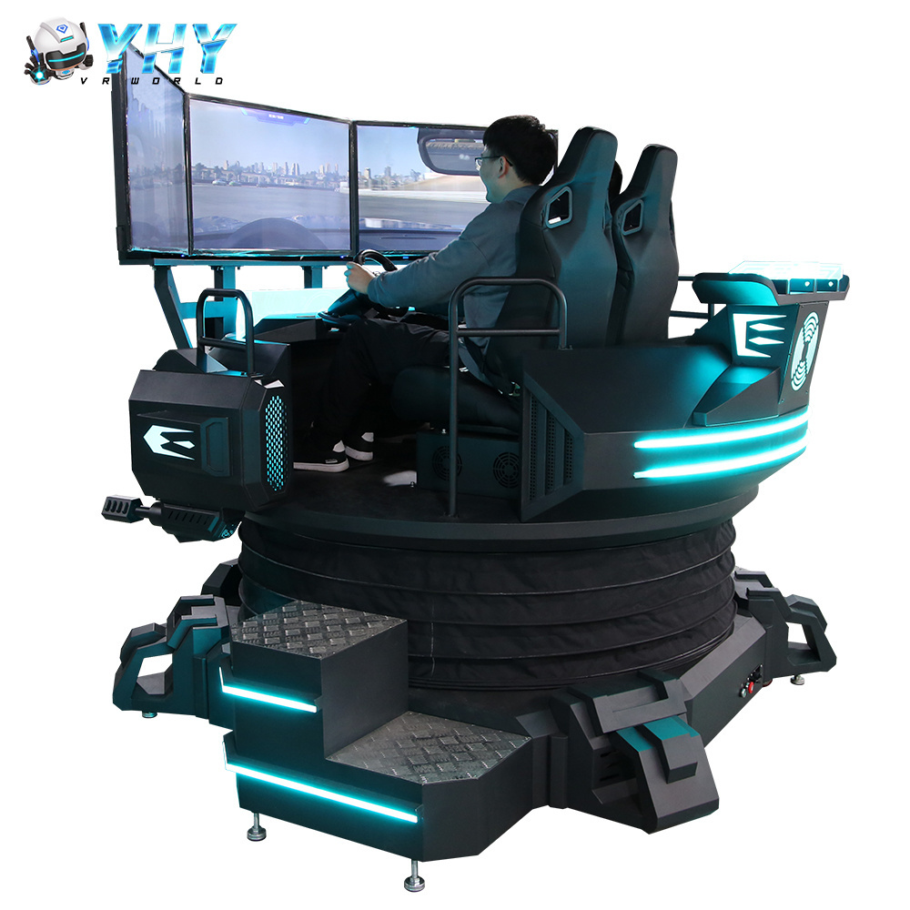 YHY Guangdong 9D Virtual Reality Simulation Kids Vr Racing Simulator Vr 3 Dof Super Driving Car Game Machine