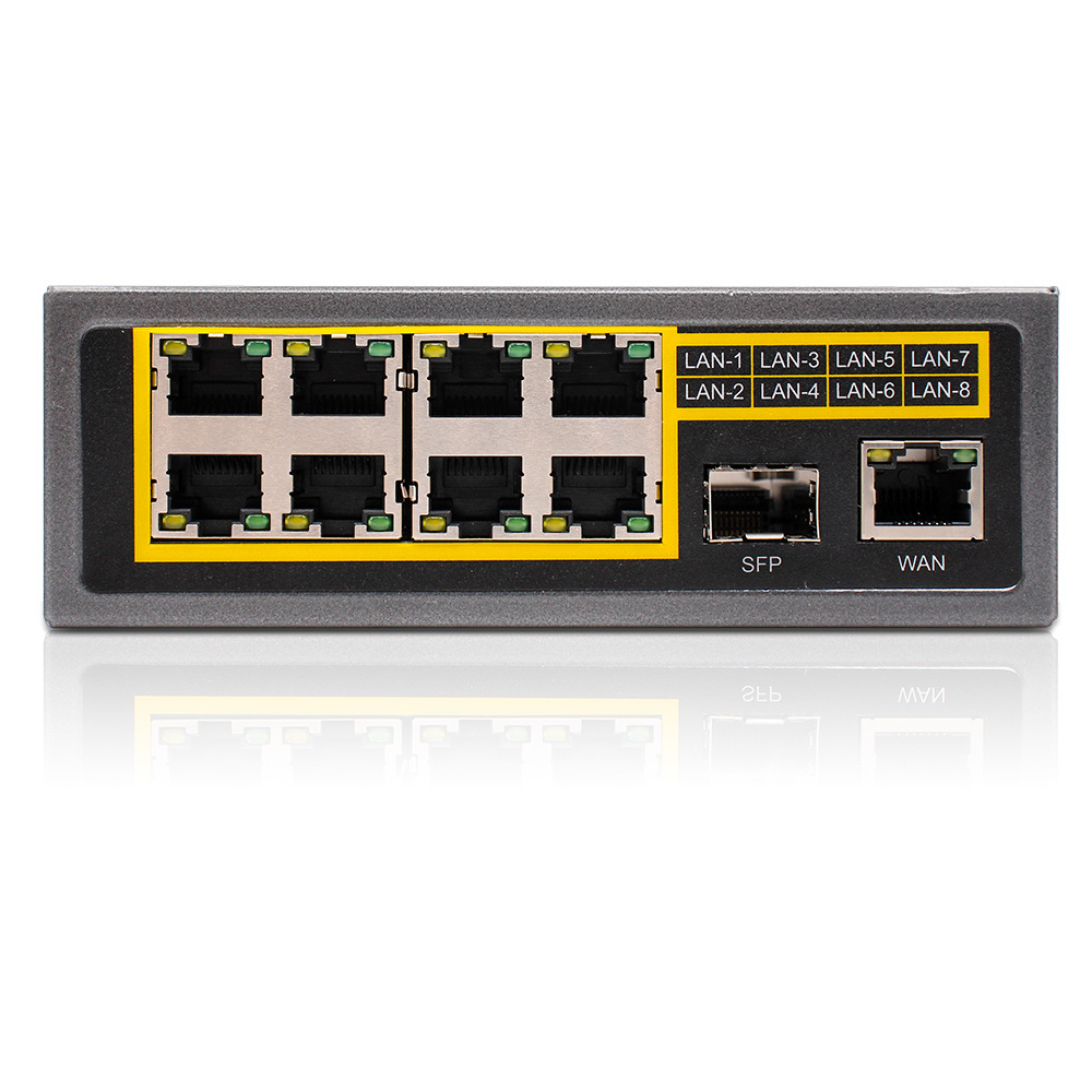 Industrial Switch SW1010 Gigabit 8 Port 10/100/1000Mbps Din-Rail SFP PoE Switch