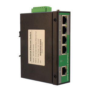 Yeacomm SW100-05-AGB Industrial Ethernet Switch Gigabit 5 Ports Non-managed 1000Mbps RJ45 port Network Switches with din rail