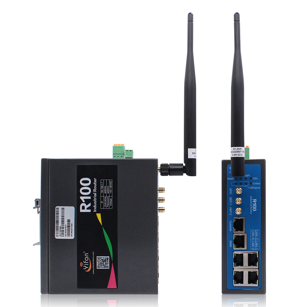 Support Modbus TCP RTU VPN R100 3G 4G wireless LTE router industrial with IO ports