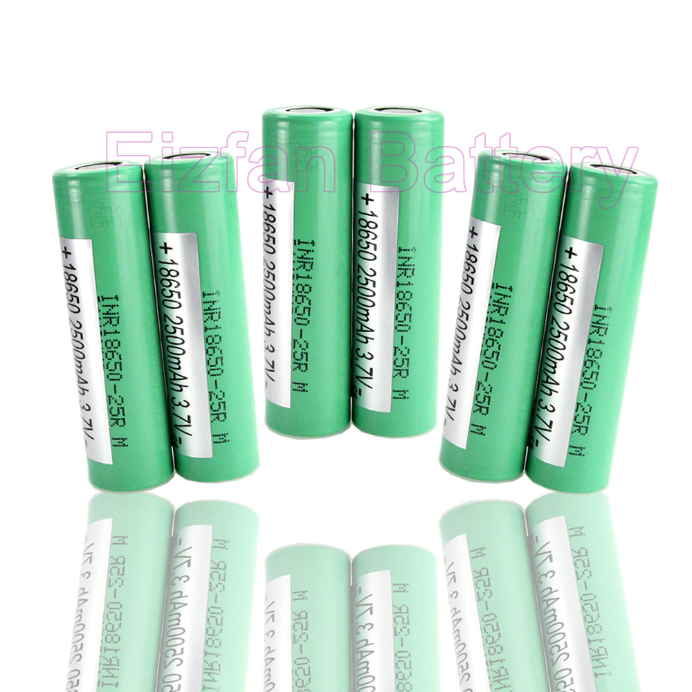 Genuine Green SDI INR 18650 20A 25R 2500mAh li ion Battery Rechargeable with high quality for samsung motor power supply