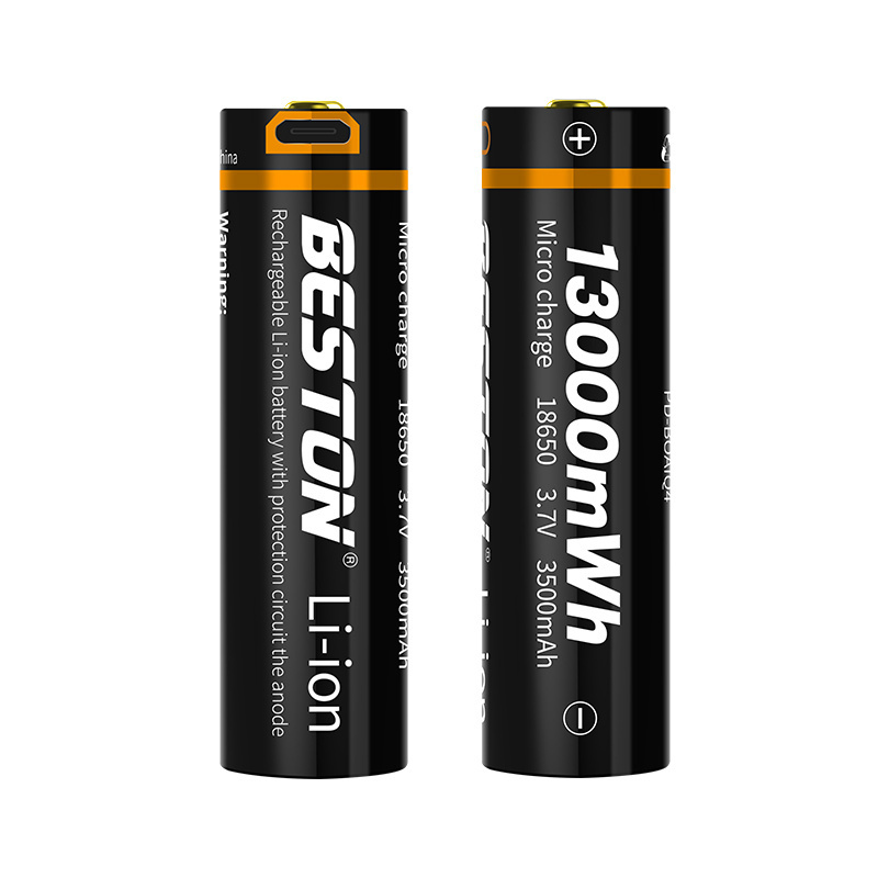 Beston 18650 3500mah fast charge lithium battery 3.7V rechargeable batteries for flashlights, working lights, emergency lights