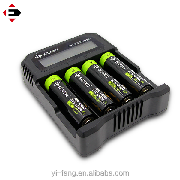 Efan Eizfan X4 4-bay LCD Intelligent Portable Battery Charger Car Charger Power Bank