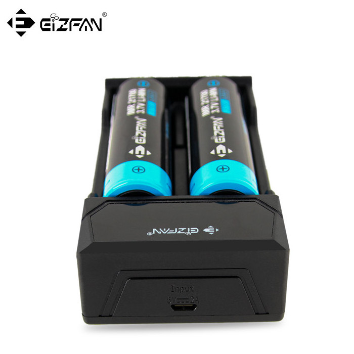 LED Display 2 slots 3.7V li-ion battery charger Eizfan NC2 18650 18350 26650 20700 21700 USB Intelligent charger