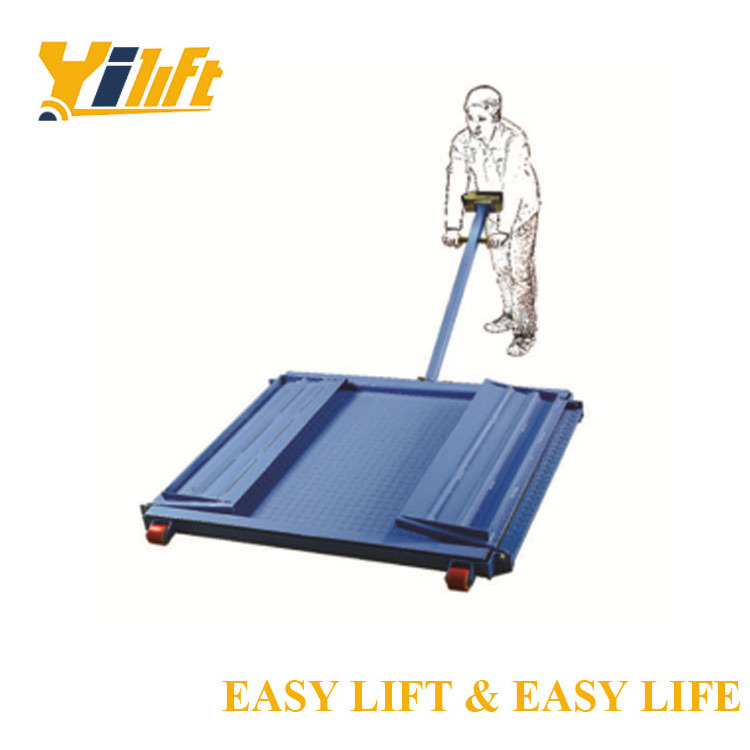 Wholesale Blue 60mm Height 2000kg Sensor Capacity Mobile Floor Scale Weighing Cart