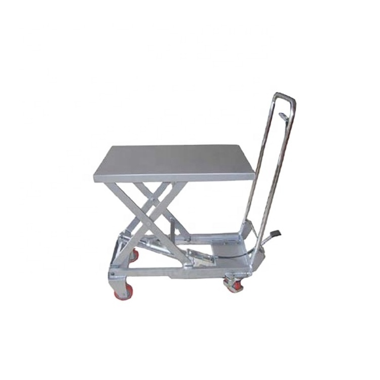 Hydraulic Aluminum Manual Scissor Lift Table In Stock