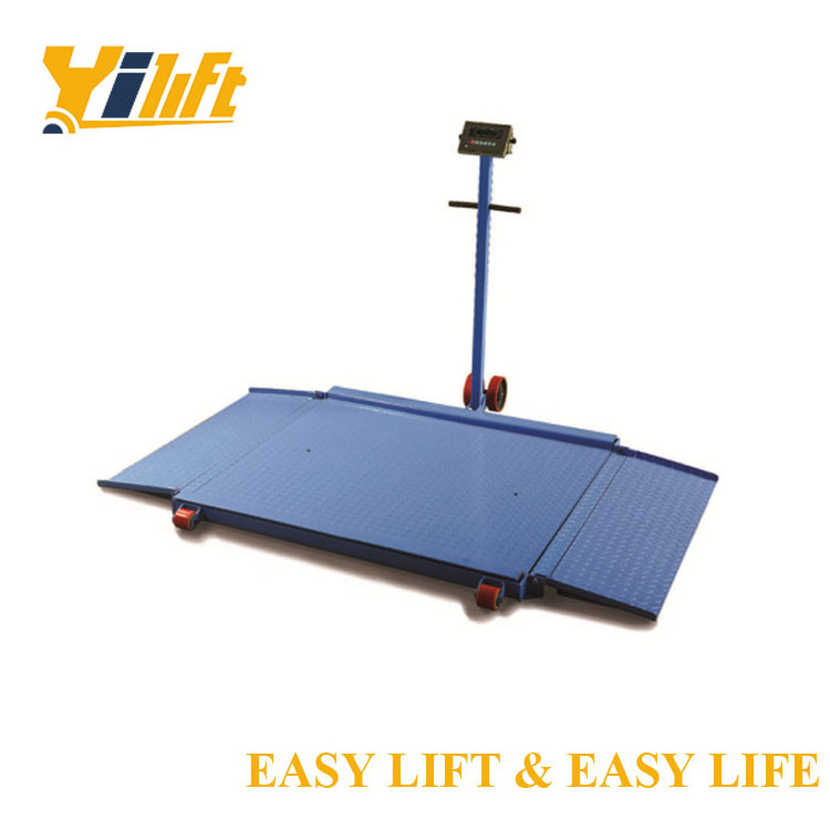 Wholesale Blue 60mm Height 2000kg Sensor Capacity Mobile Floor Scale Weighing Cart