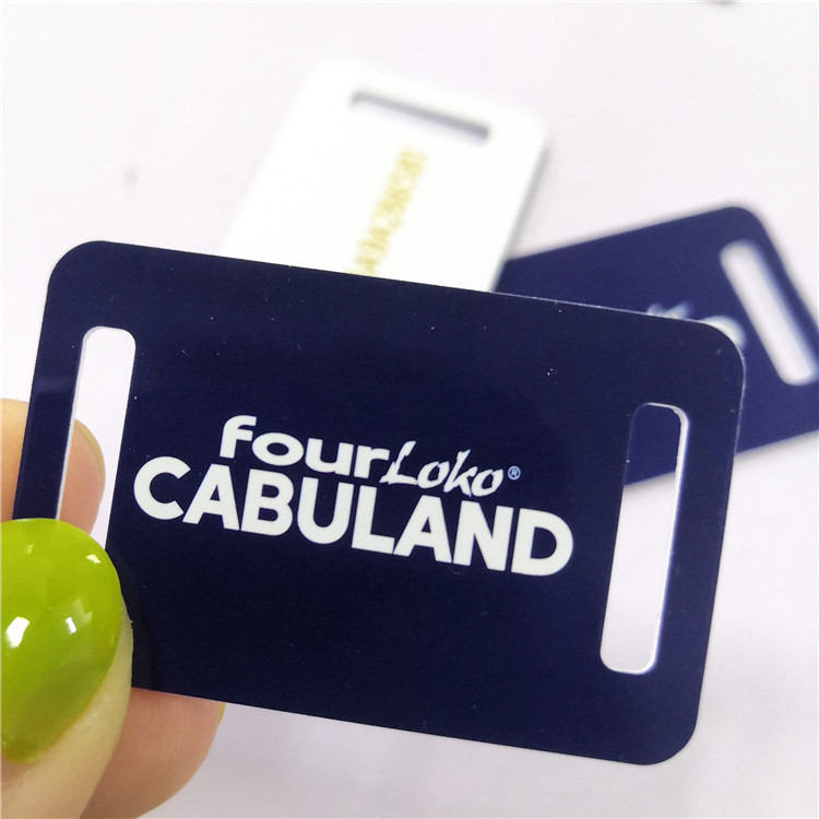 Custom Non-standard Plastic PVC Combo Card Die Cut RFID PVC Loyalty Tag Card with Punched Hole