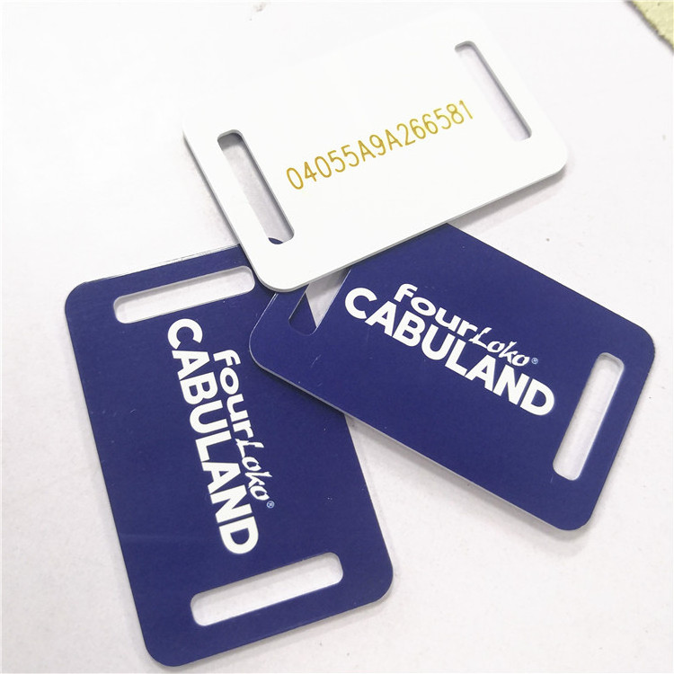 Custom Non-standard Plastic PVC Combo Card Die Cut RFID PVC Loyalty Tag Card with Punched Hole