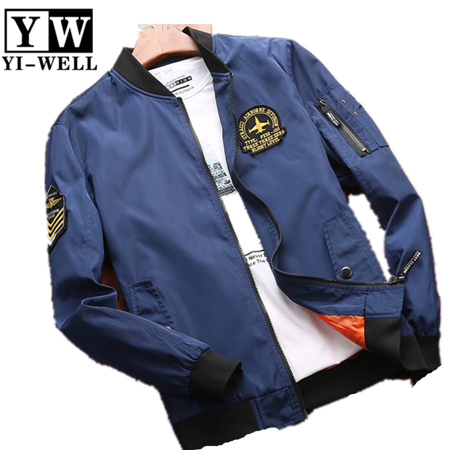 Blue new style cheap custom satin bomber jacket