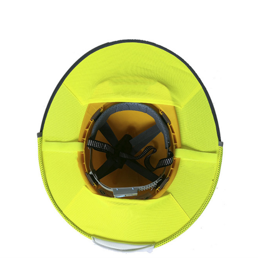 Hard Hat Sun Neck Shield Full Brim Sunshade for Hard Hats, Reflective, High Visibility, Full Brim Mesh Sun Shade Protector