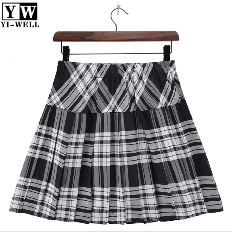 Custom Girls Japanese School Uniform Short Plaid Skirt Cotton Girl Skirt