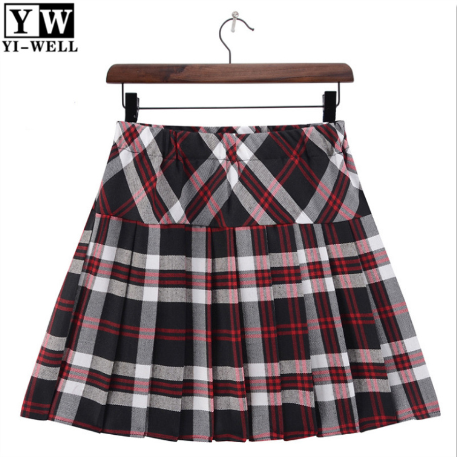 Custom Girls Japanese School Uniform Short Plaid Skirt Cotton Girl Skirt