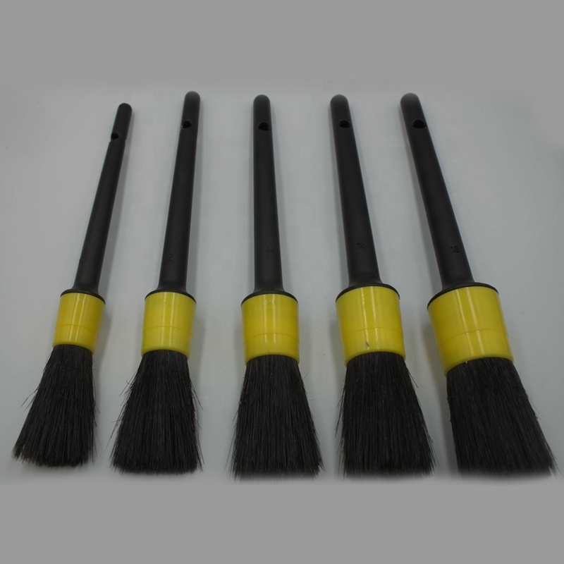 car detailing brush cleaning natural boar hair brushes auto detail tools products 5pcs wheels