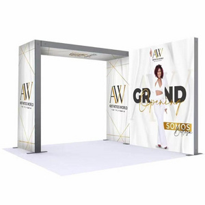 10ft 20FT SEG Backlit Backdrop Display, Double Sided for islands exhibits and corner booth advertising equipment