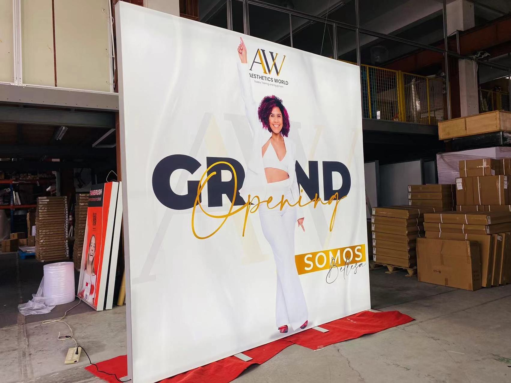 10ft 20FT SEG Backlit Backdrop Display, Double Sided for islands exhibits and corner booth advertising equipment