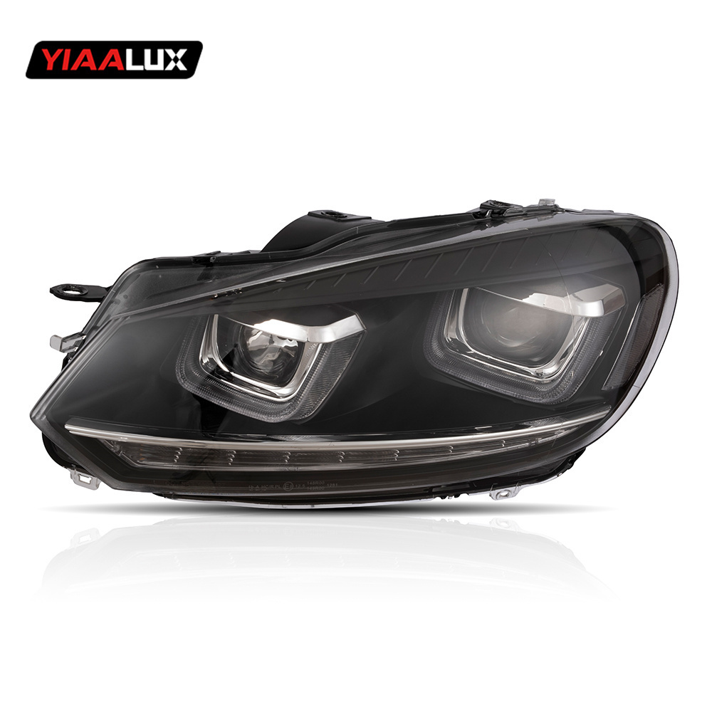 Suitable for Volkswagen Golf 6 headlight assembly modified LED daytime running lights LED water turn lights led headlights