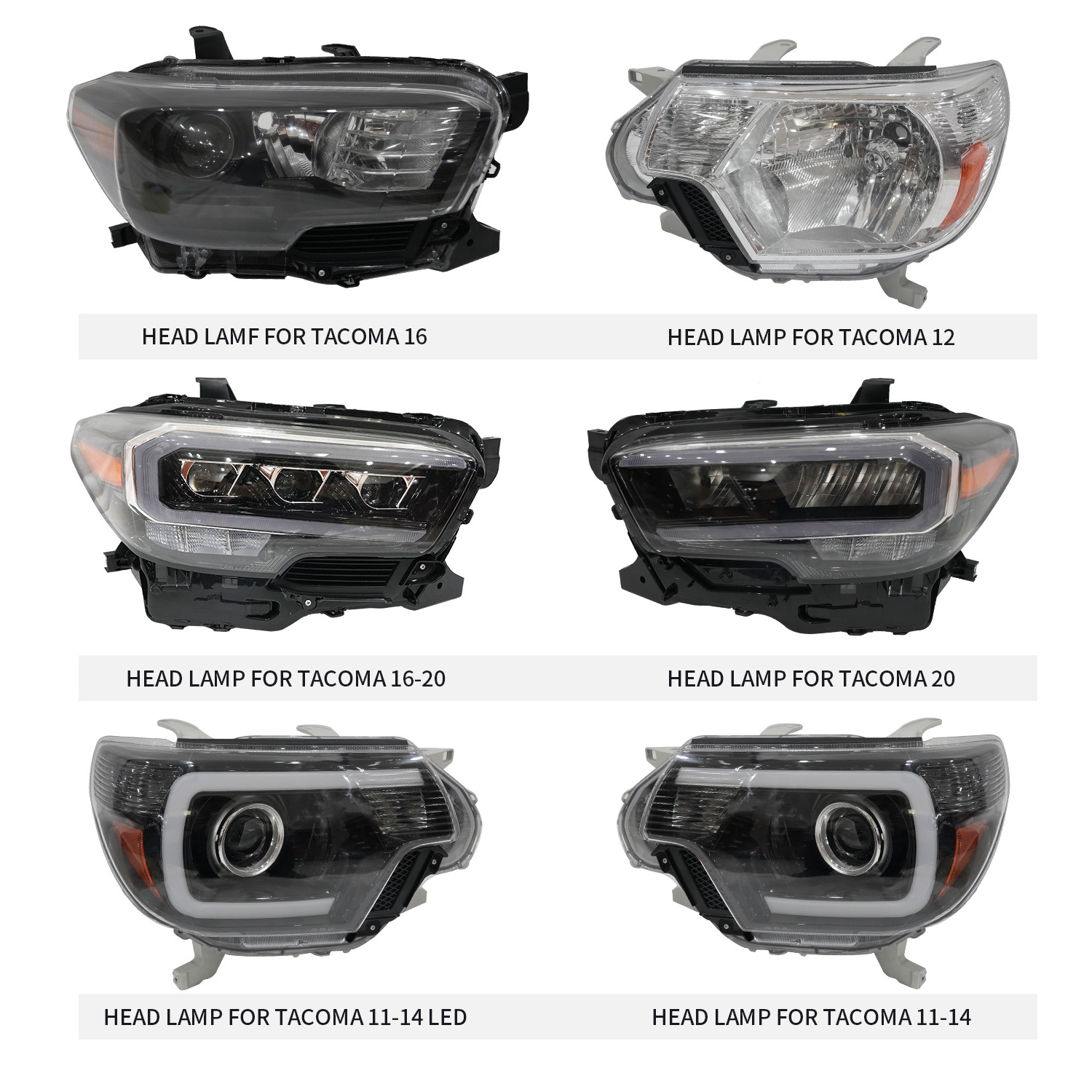 High Performance US Version Head Lamp Modified Led Headlights for Toyota Tacoma 2015-2020