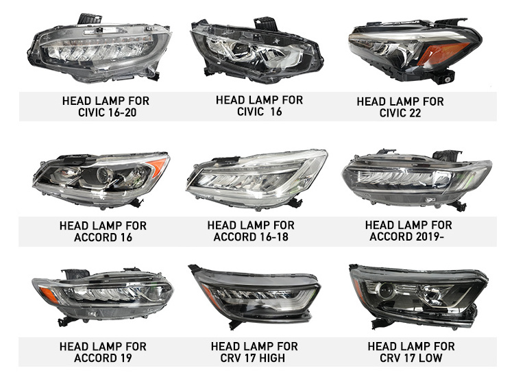 Car lights accessories head lamp led headlights for Honda Accord 2016-2017