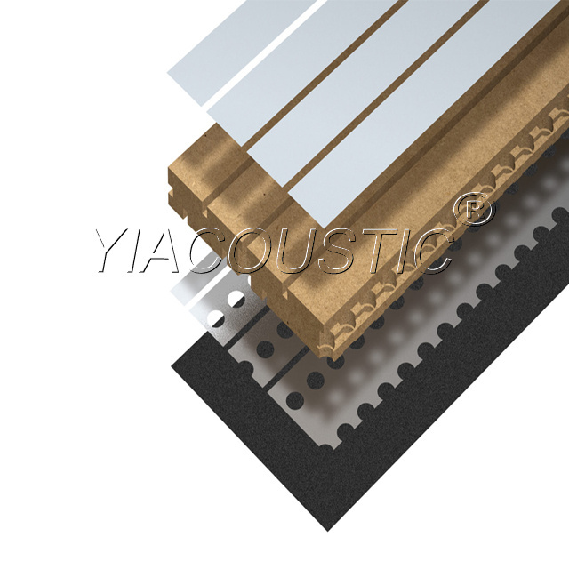 Cinema Acoustic Absorption MDF Wooden Grooved Soundproof Material Acoustic Panel