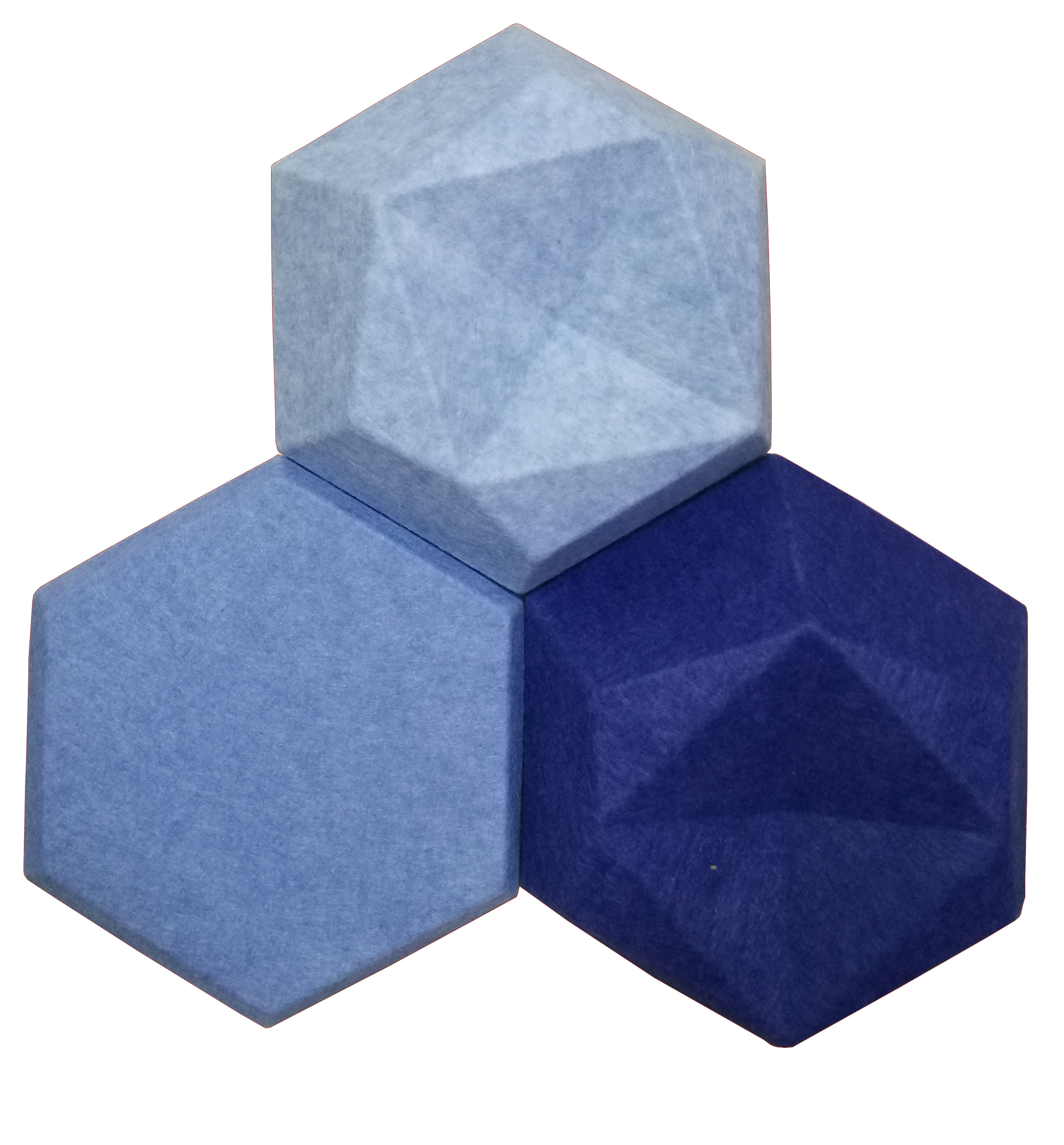 Customized 3d acoustic wall covering panel hexagon polyester fiber acoustic panel