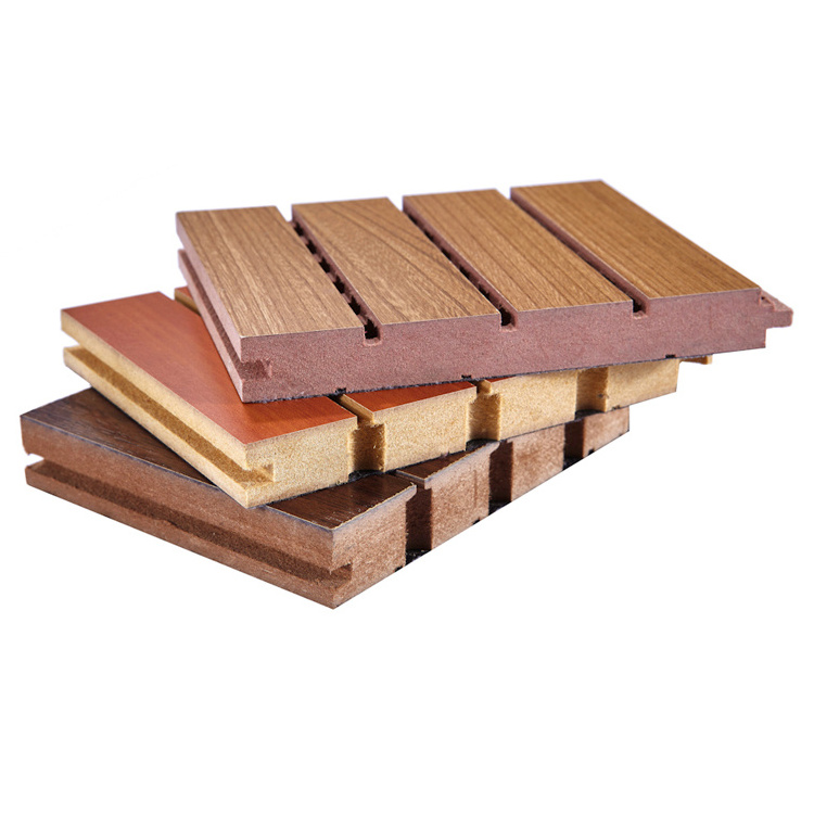 Acoustic Material Grooved Wooden Soundproof Wall Timber Slotted Acoustic Panels