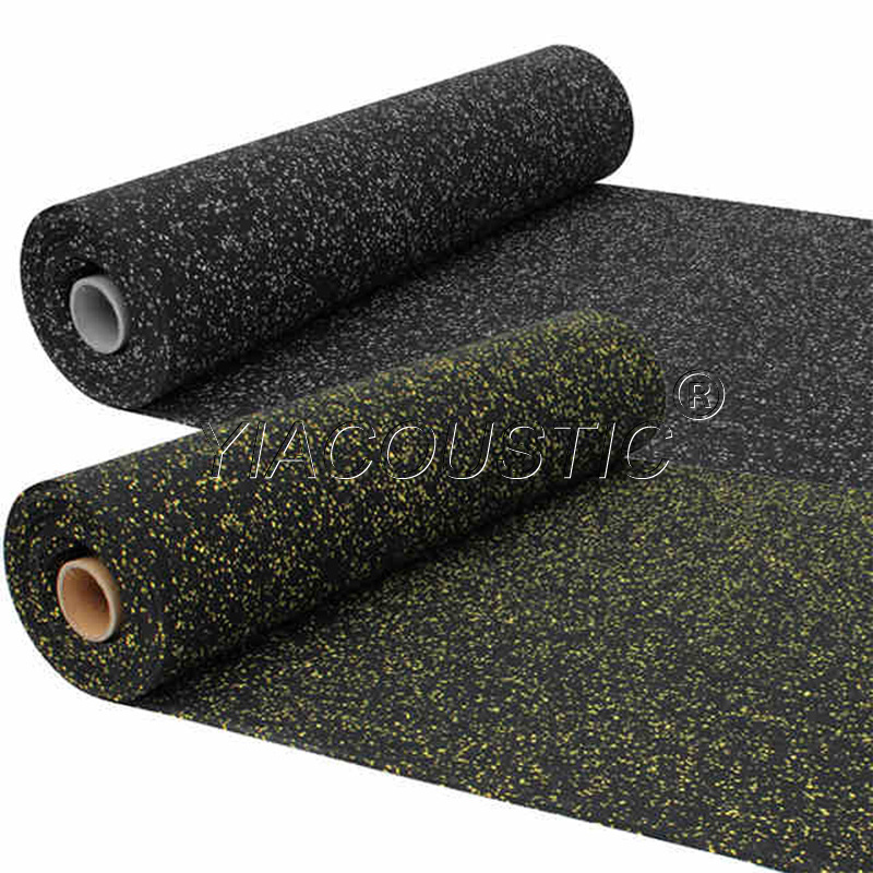 3mm-20mm commercial home use sound reduction shock absorption acoustic underlay rubber foam roll mat