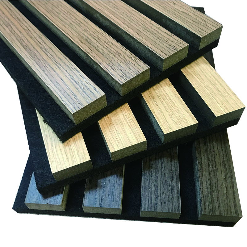 Sound Proof Eco-friendly Slat Wall Acoustic Natural Oak surface Wooden Slat Acoustic Panels