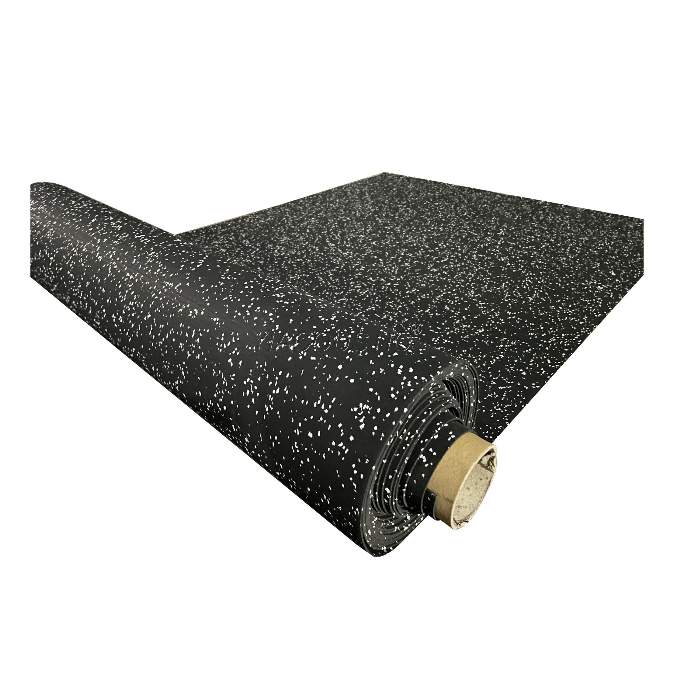 Colorful Epdm Flecks Black Rubber Gym Floor Roll Mat Tiles