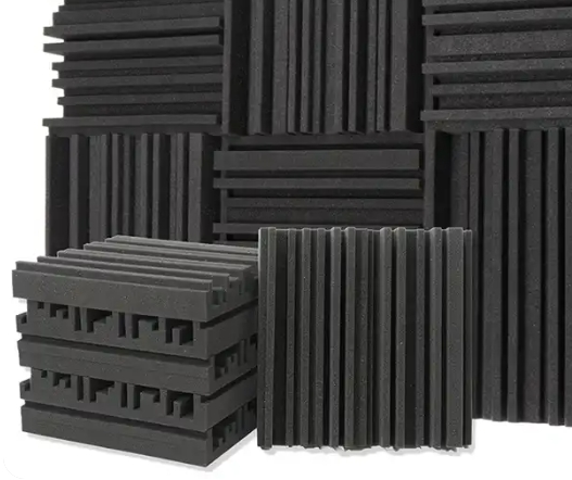 bass trap wall wedges sound-absorbing panels  Construction Sponge Soundproofing Wall Panels Tiles Noise Cancelling Foam