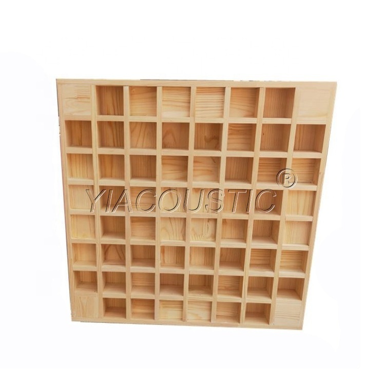 Sound diffuser - 24 X 24 X 2.8 Inches Wood Acoustic Diffuser Panels Reduce Distinct Echo Preserve Room Liveliness - QRD Diffusor