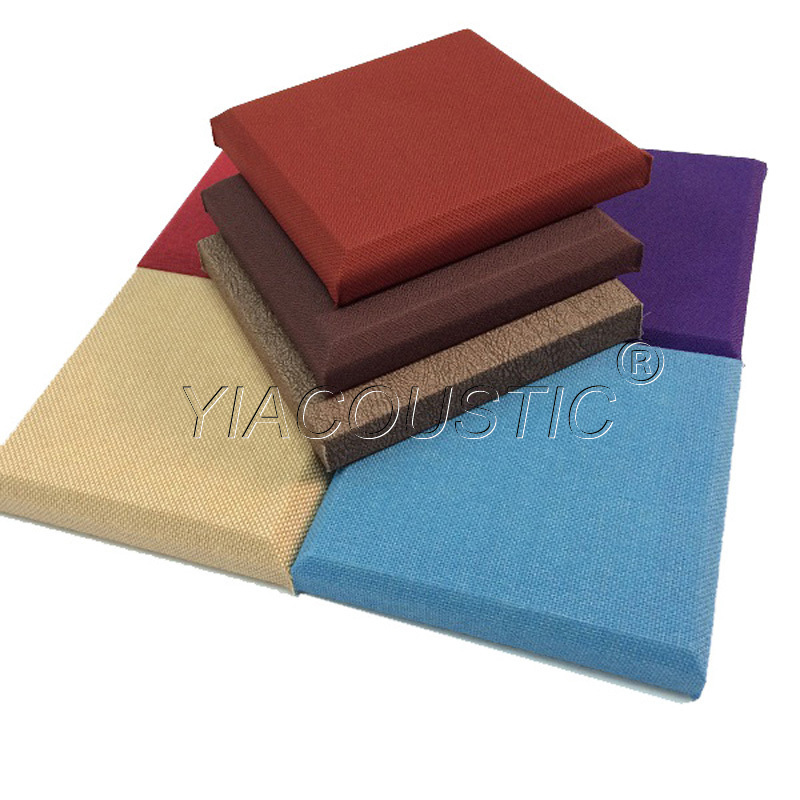 Soundproof Fireproof 50mm Thickness Fiberglass Wrapped with Fabric Wall Panel Sound Absorbing Fabric Wrapped Acoustic Panel