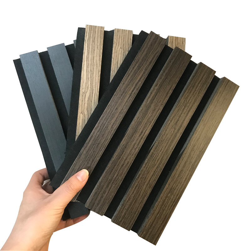 Sound Proof Eco-friendly Slat Wall Acoustic Natural Oak surface Wooden Slat Acoustic Panels