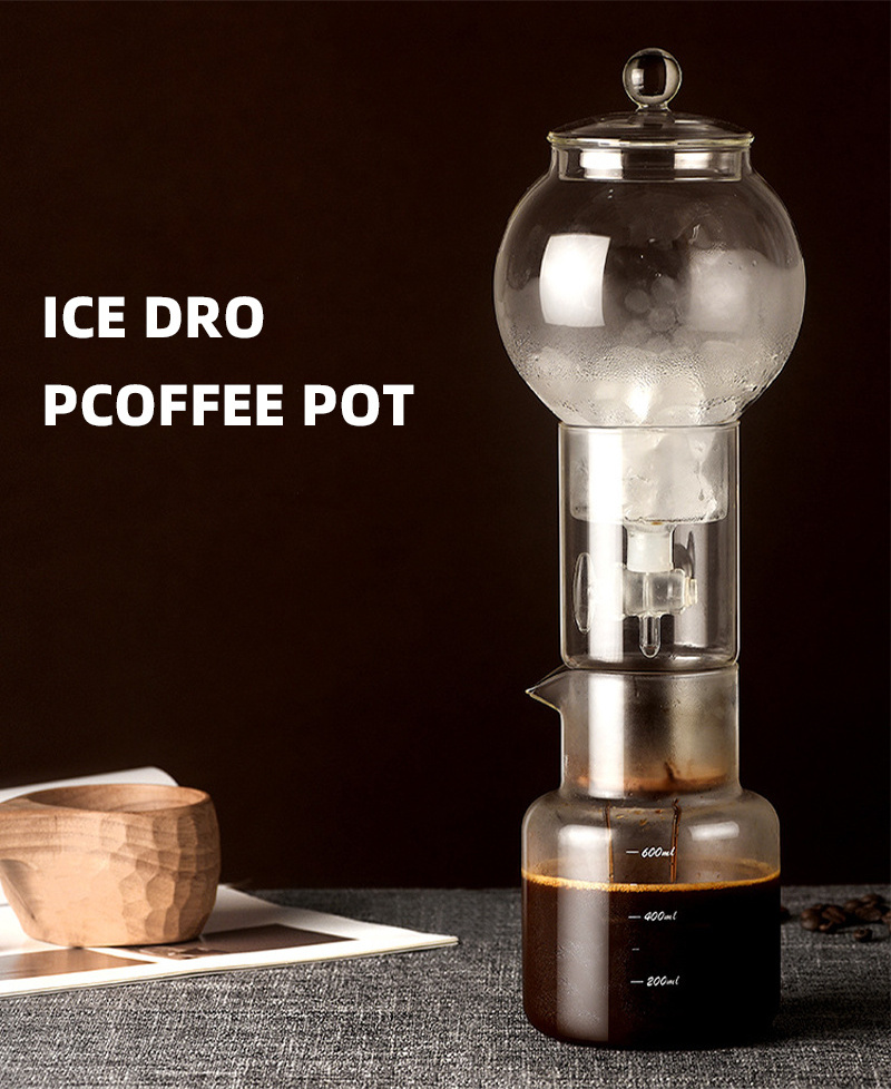 Luxury Ice Cold Brew Dripper Coffee Maker, Smooth Drip Ice Coffee Maker With Adjustable Rate, Dripper Cold Brew Coffee Machine