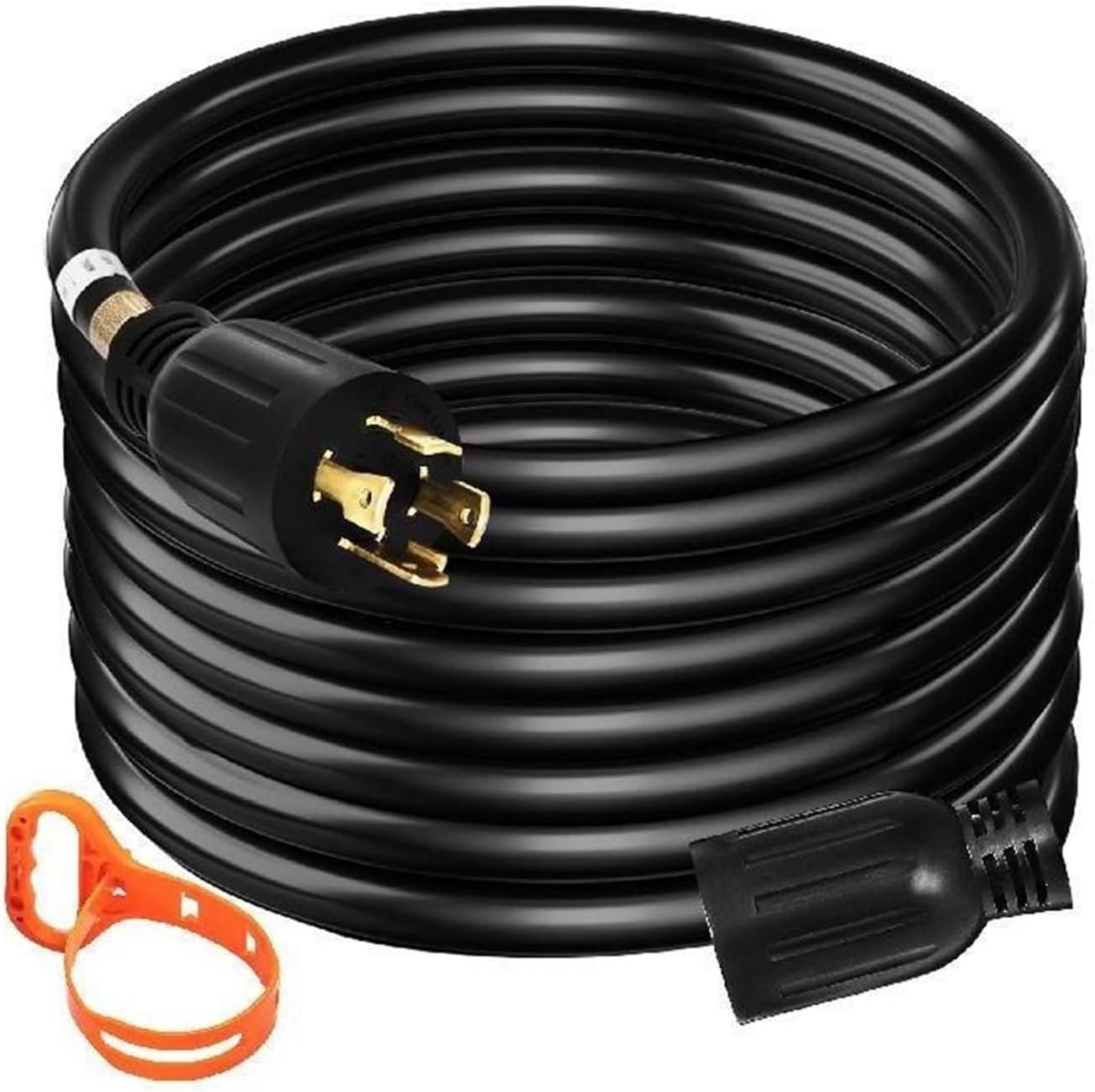 30Amp Weatherproof Emergency Twist Lock SJTW Power Cable for Outdoor Heavy Duty Generator Extension Cord