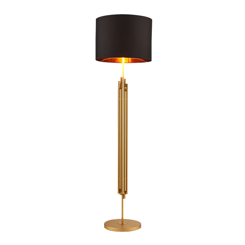 Modern luxury lights decoration Stainless steel lacquered cloth gold floor lamp standing modern for living room