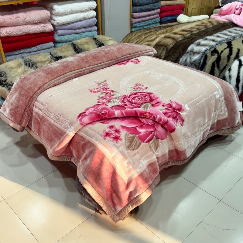 Super Soft King Size Thick Big Heavy Embossing Mink Blanket Morocco Turkey Style Manufacturer Fleece Raschel Blanket