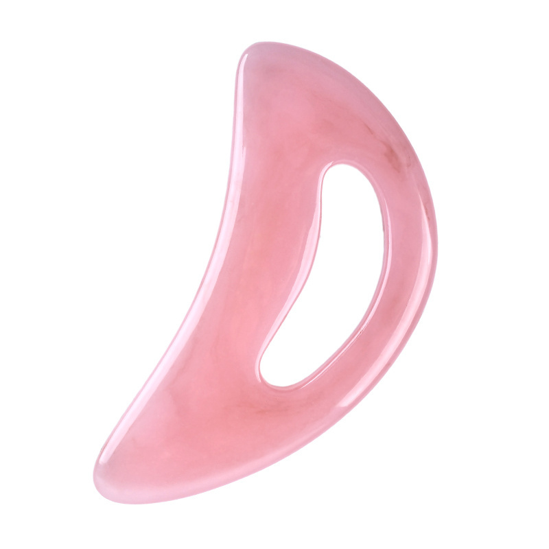 Best Selling Low MOQ Back Healthcare Large Gua Sha Massage Tool Custom Logo Resin Pink Big Guasha Body Massager With Handle