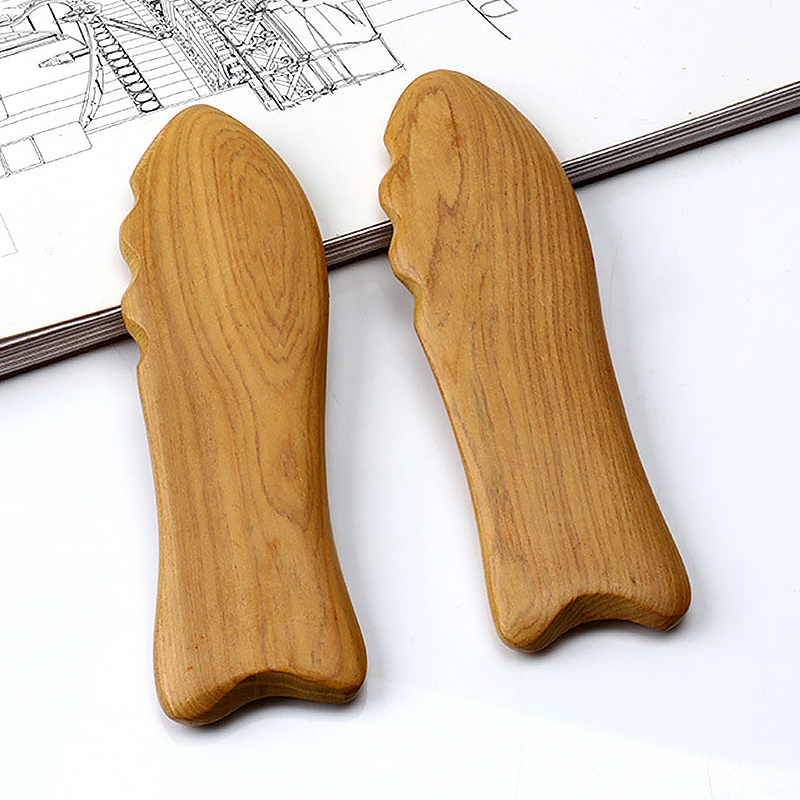 Custom Logo Wooden Gua Sha Tools Full Body Lymphatic Drainage Massage Cellulite Massage Wooden Guasha Massager