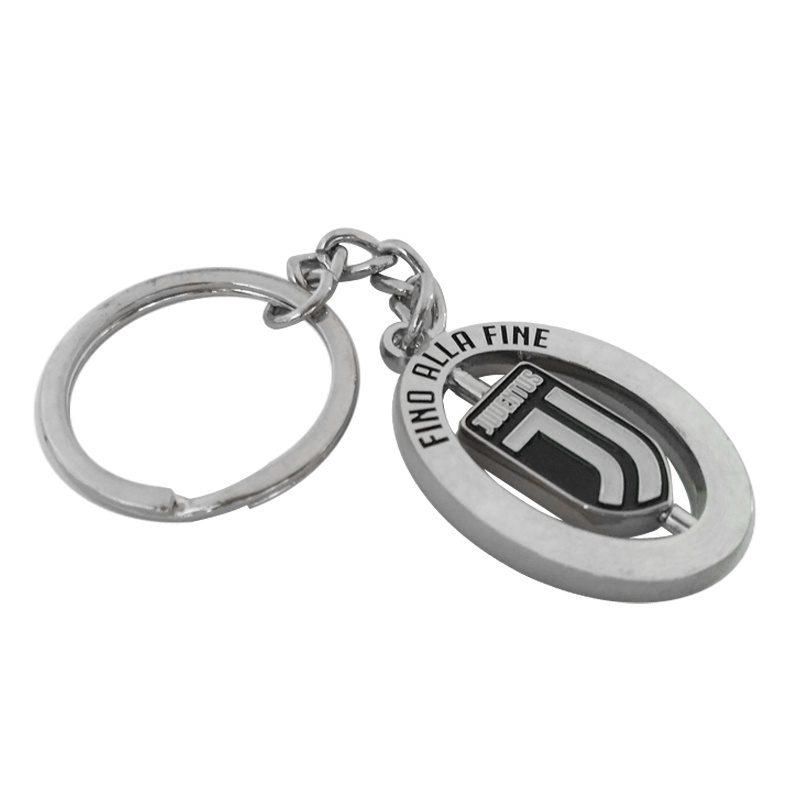 Promotion rotate keychains enamel keychain rings custom spinning keychain for gifts metal resin acrylic keyring