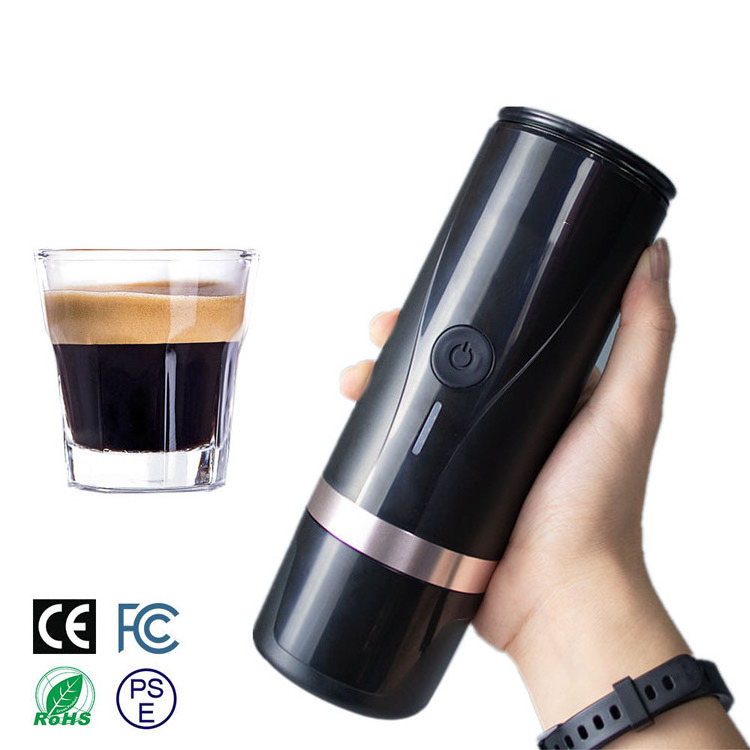 Mini Coffee Maker Portable Espresso Coffee Machines Automatic Coffee Grinder with Cup for Home Car Outdoor Aluminum OEM Plug in