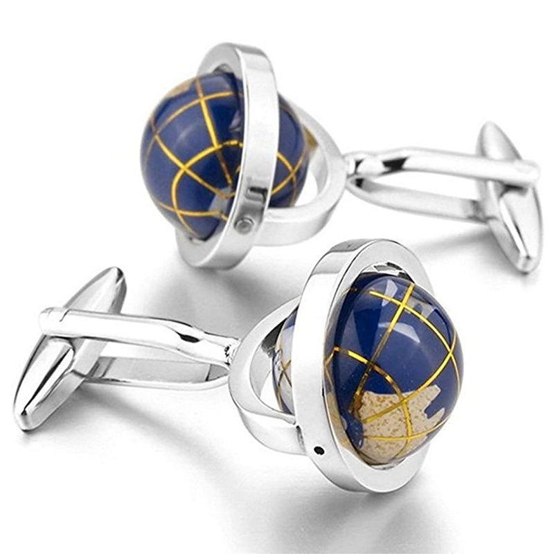 Brass 18mm Blank Cufflink Starry Sky Ball Cuff Links & Tie Clips for Men's Suit T-shirt Cuff Link Factory High Quality Solid