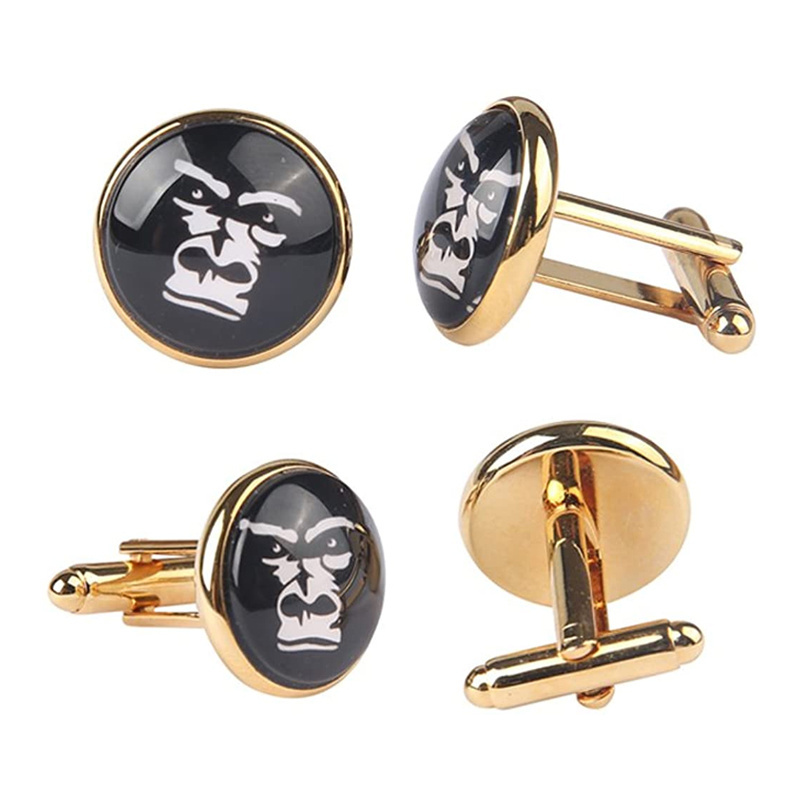 Brass 18mm Blank Cufflink Starry Sky Ball Cuff Links & Tie Clips for Men's Suit T-shirt Cuff Link Factory High Quality Solid