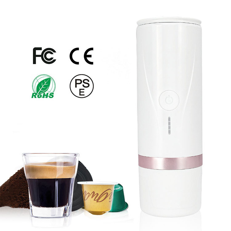 Mini Coffee Maker Portable Espresso Coffee Machines Automatic Coffee Grinder with Cup for Home Car Outdoor Aluminum OEM Plug in