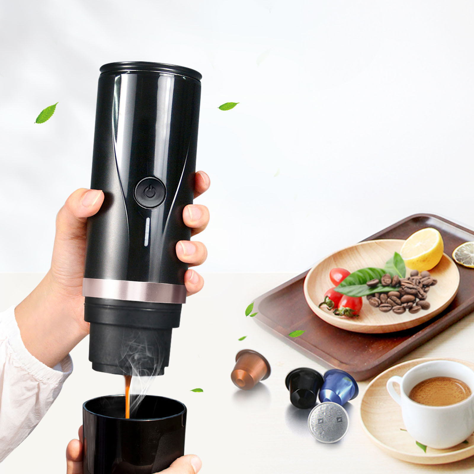 High Quality Portable USB Coffee Maker Aluminum 2-in-1 Home Multi-functional Machine 5V 6W for Hotels and Cars OEM Plug