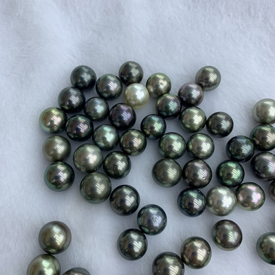 Grade Natural Real Genuine Seawater Peacock Black Round Loose Tahiti Sea Loose Pearl Price wholesale